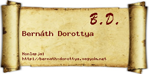 Bernáth Dorottya névjegykártya