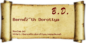 Bernáth Dorottya névjegykártya